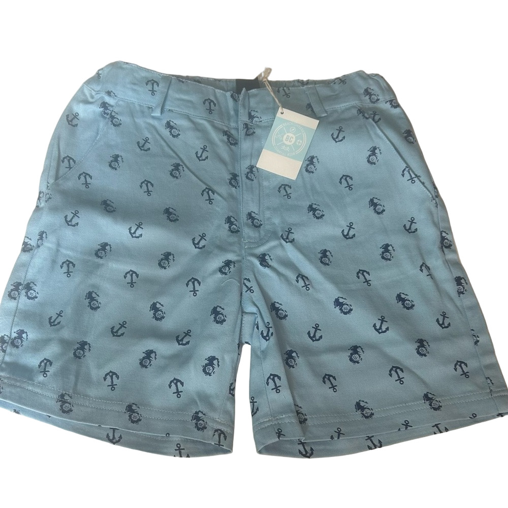 Beachcomber Coastal Kids Boys Nautical Shorts Blue NWT